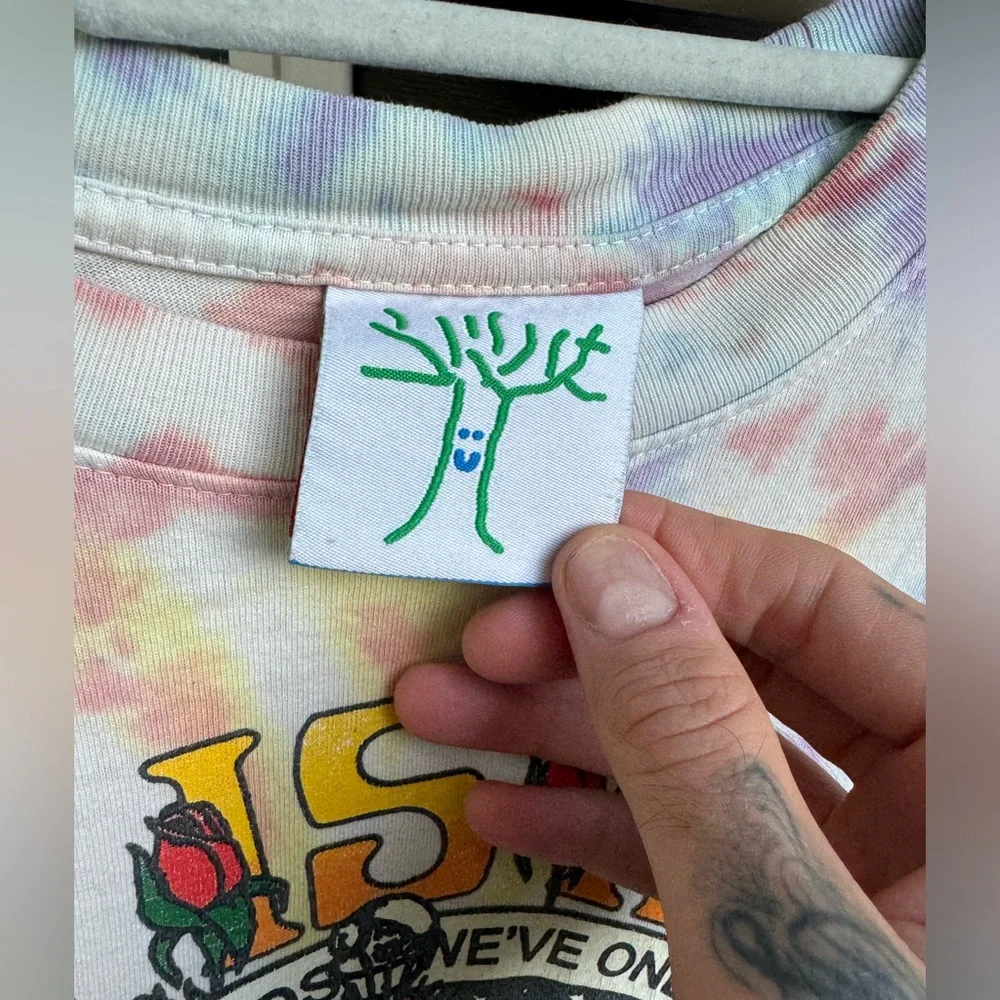 Online ceramics – Grateful Dead “love is real”tie-dye Medium T-shirt - Picture 4 of 5